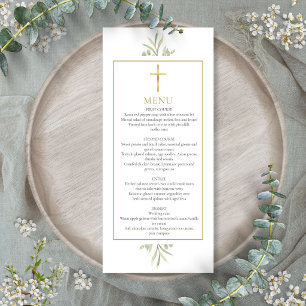 Baptism First Communion Confirmation Greenery Menu