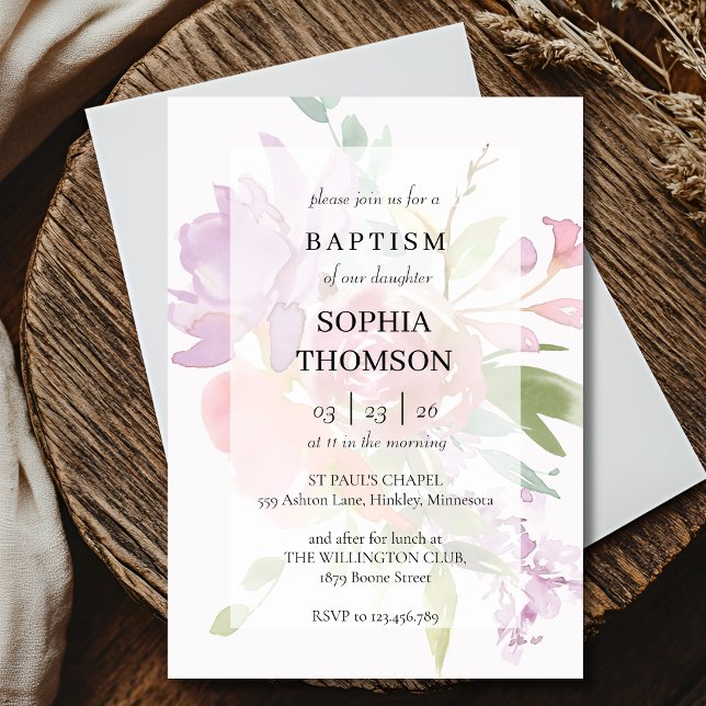 Baptism floral invitation (Creator Uploaded)