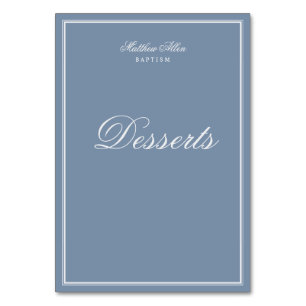 Baptism For Him Elegant Classic Cross Table Number