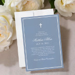 Baptism For Him | Elegant Classic Cross Thank You Card<br><div class="desc">Composed of elegant serif and cursive script typography on frame with an elegant cross. This design is timeless,  classic and elegant.

This is designed by Select Party Supplies,  exclusive for Zazzle.

Available here:
http://www.zazzle.com/selectpartysupplies</div>