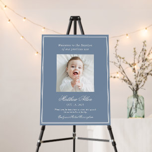 Baptism For Him Elegant Classic Photo Foam Board