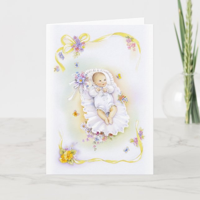 Baptism girl card (Front)