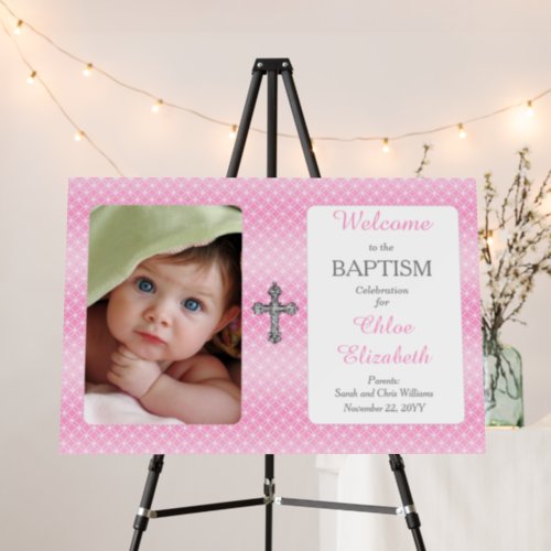 Baptism  Girl Eternity Rings Crosses Photo Foam Board