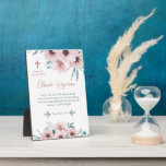 Baptism Girl Pretty Pink Flowers Plaque<br><div class="desc">This baptism plaque is perfect for a girl of any age who loves pretty pink flowers. There is a bible scripture from Proverbs 3: 5-6 "Trust in the Lord with all your heart, and lean not on your own understanding. In all your ways submit to him, and he will make...</div>
