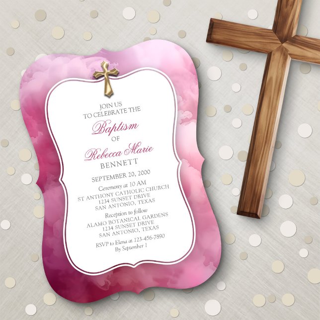 Baptism Girls' Invitation (Creator Uploaded)
