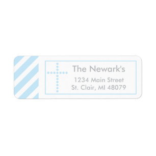 Baptism, Holy Communion Blue Cross Address Label