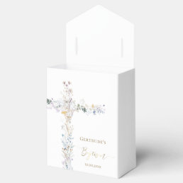 Baptism Holy Cross flowers  favor box