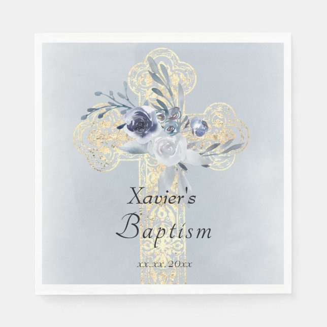 Baptism Holy Cross Napkins (Front)