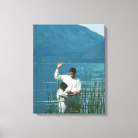 Baptism in Lake Atitlan™ version 2 LDS Art Poster
