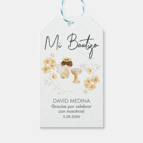 Baptism In Spanish Customizable Favors and Gifts Gift Tags