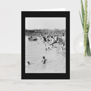 Baptism in the Jordan River 1884 Card