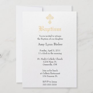 Baptism invitation invitation