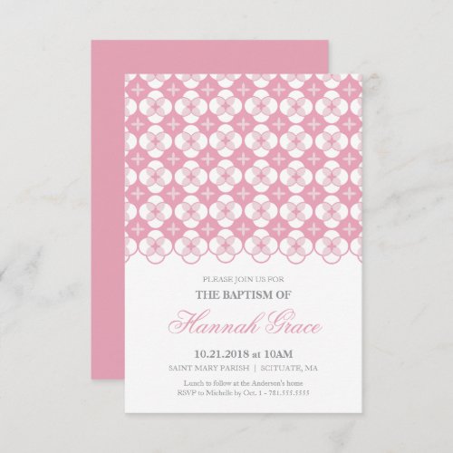 Baptism Invitation _ Baby Girl Custom Invite