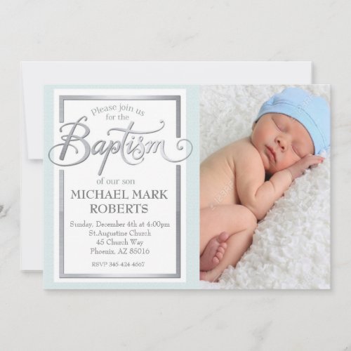 Baptism Invitation Baptism Boy Baptism Invitation