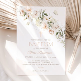 BAPTISM Invitation, First Communion Invitation