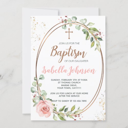 Baptism Invitation for a Girl