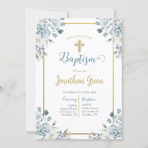 Baptism invitation for boy 