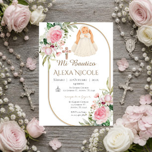 Baptism Invitation in Spanish Boho