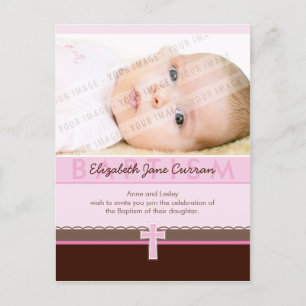 BAPTISM INVITATION :: pure 2 Postcard