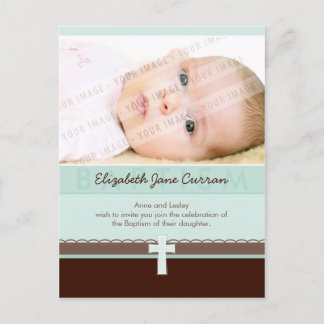 BAPTISM INVITATION :: pure 3 Postcard