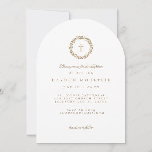 Baptism Invitation White
