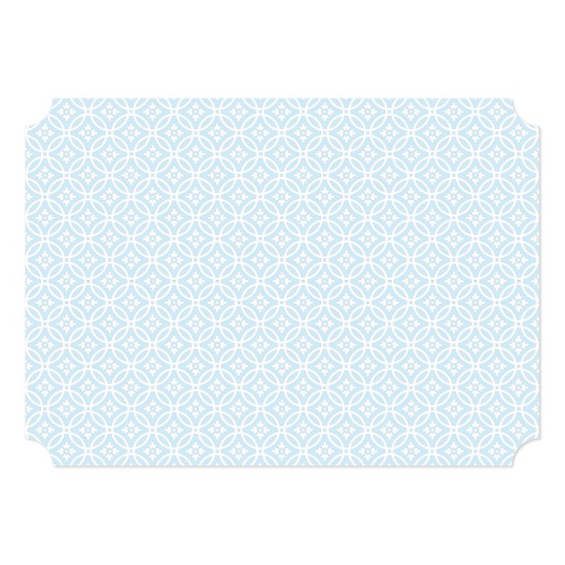 Baptism Invitations For Baby Boy | Blue Pattern