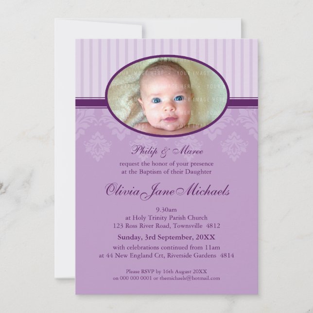 BAPTISM INVITES :: blessed 2P (Front)