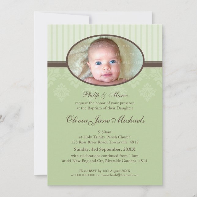 BAPTISM INVITES :: blessed 7P (Front)