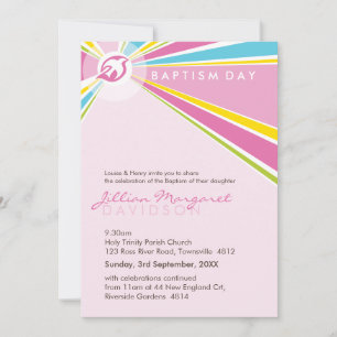 BAPTISM INVITES :: modern dove 10P