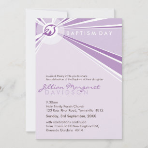 BAPTISM INVITES :: modern dove 6P