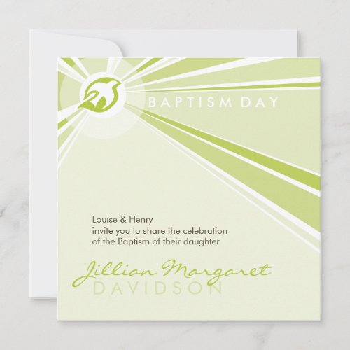 BAPTISM INVITES :: modern dove 7SQ