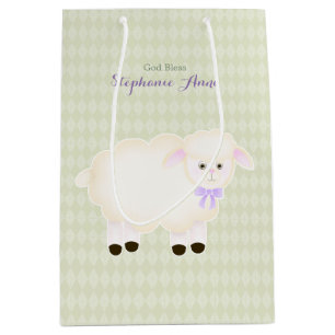 Baptism Lamb Medium Gift Bag