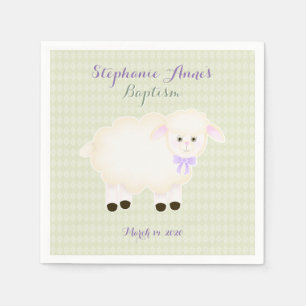 Baptism Lamb Napkins