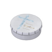 Baptism Modern Blue Watercolor Candy Tin at Zazzle