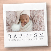 Baptism Modern Minimalist Custom Photo