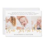 Baptism Modern Simple Chic Photo Thank You Card Baptism Modern Simple Chic Photo Thank You Card