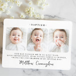 Baptism Modern Simple Chic Photo Thank You Card<br><div class="desc">This simple and classic design is composed of serif typography and add a custom photo. This design is modern,  chic,  playful and fun.</div>