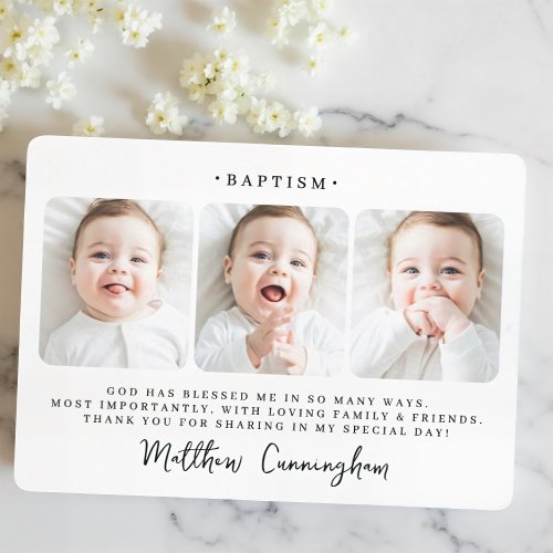 Baptism Modern Simple Chic Photo