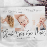 Baptism Modern Simple Chic Photo Thank You Postcard<br><div class="desc">This simple and classic design is composed of serif typography and add a custom photo. This design is modern,  chic,  playful and fun.</div>