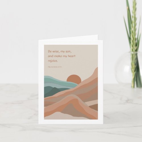 Baptism Neutral Landscape Inspirational Quote Card