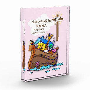 Baptism Noah's Ark Granddaughter Personalized Acrylic Award