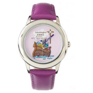 Baptism Noah's Ark Granddaughter Personalized Watch