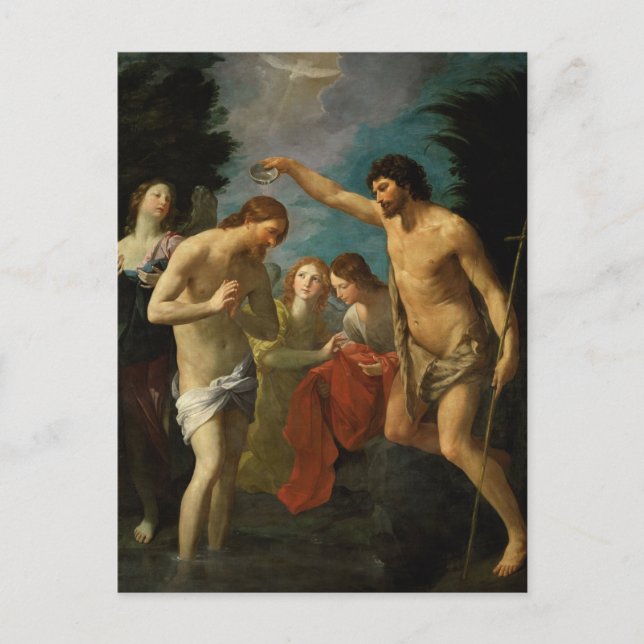Baptism of Christ by Guido Reni Postcard (Front)