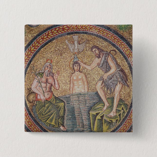 Baptism of Christ by John the Baptist Button (Front)