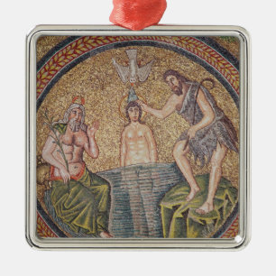 Baptism of Christ by John the Baptist Metal Ornament
