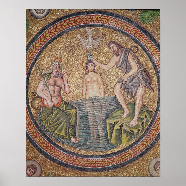 Baptism of Christ by John the Baptist Poster (Front)