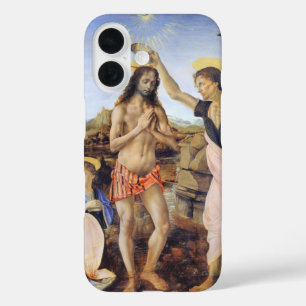 Baptism of Christ by Verrocchio, Leonardo da Vinci iPhone 16 Case
