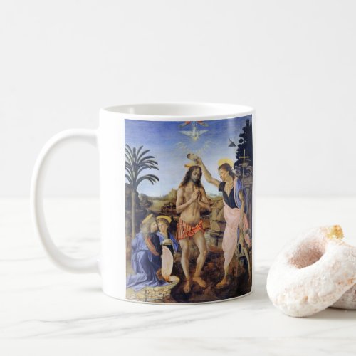 Baptism of Christ by Verrocchio Leonardo da Vinci Coffee Mug