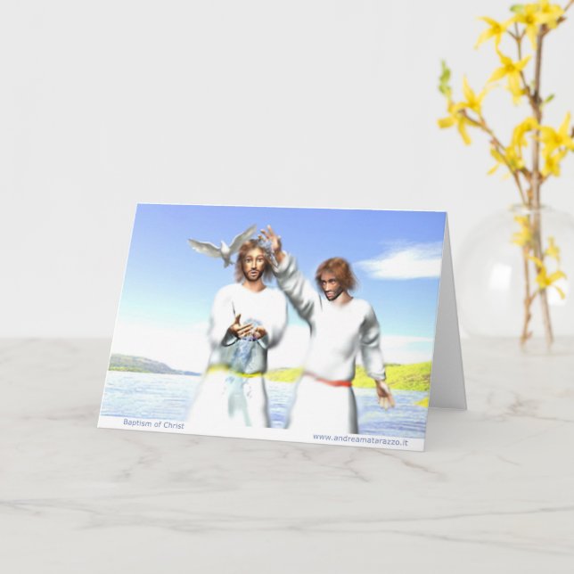Baptism of Christ  Card (Yellow Flower)