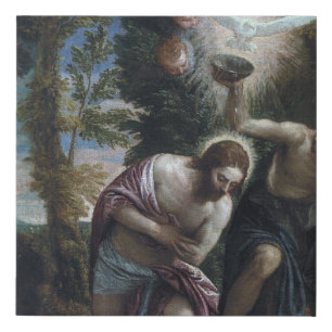 Baptism of Christ  Faux Canvas Print